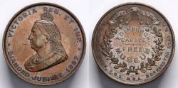 World Coins - 1897 Great Britain Diamond Jubilee of Queen Victoria; Edinburgh Castle Free Museum by John Pinches Sr.