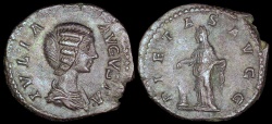Ancient Coins - Julia Domna Denarius - PIETAS AVGG - Rome Mint 
