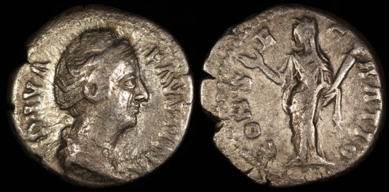 Ancient Coins - Faustina I Denarius - CONSECRATIO - Rome Mint 