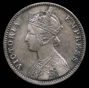 World Coins - 1901 C India (British) 1 Ruppe AU