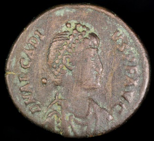Ancient Coins - Arcadius Ae3 - VIRTVS EXERCITI - Constantinople Mint