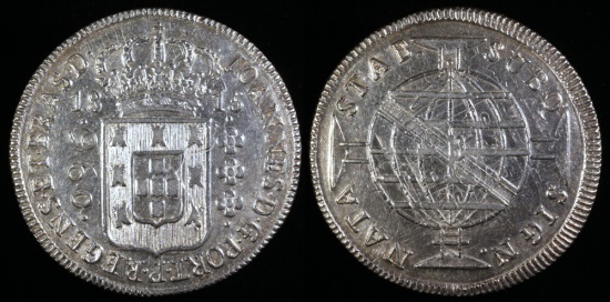 1815 B Brazil 960 Reis - Joao VI - UNC | South American Coins