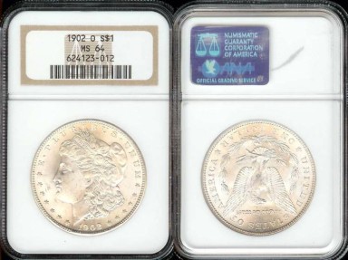 US Coins - 1902o Morgan Dollar NGC MS64