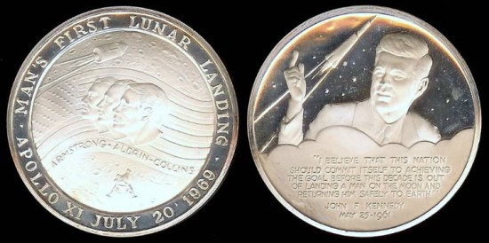 US Coins - 1969 John F. Kennedy and the Apollo XI Lunar Landing (Canada) Silver