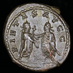 Ancient Coins - Valerian Antoninianus - PIETAS AVGG - Uncertain Syrian Mint