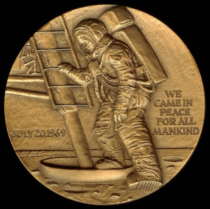 1969 Us Moon Landing Robert H Goddard Commemorative Medal