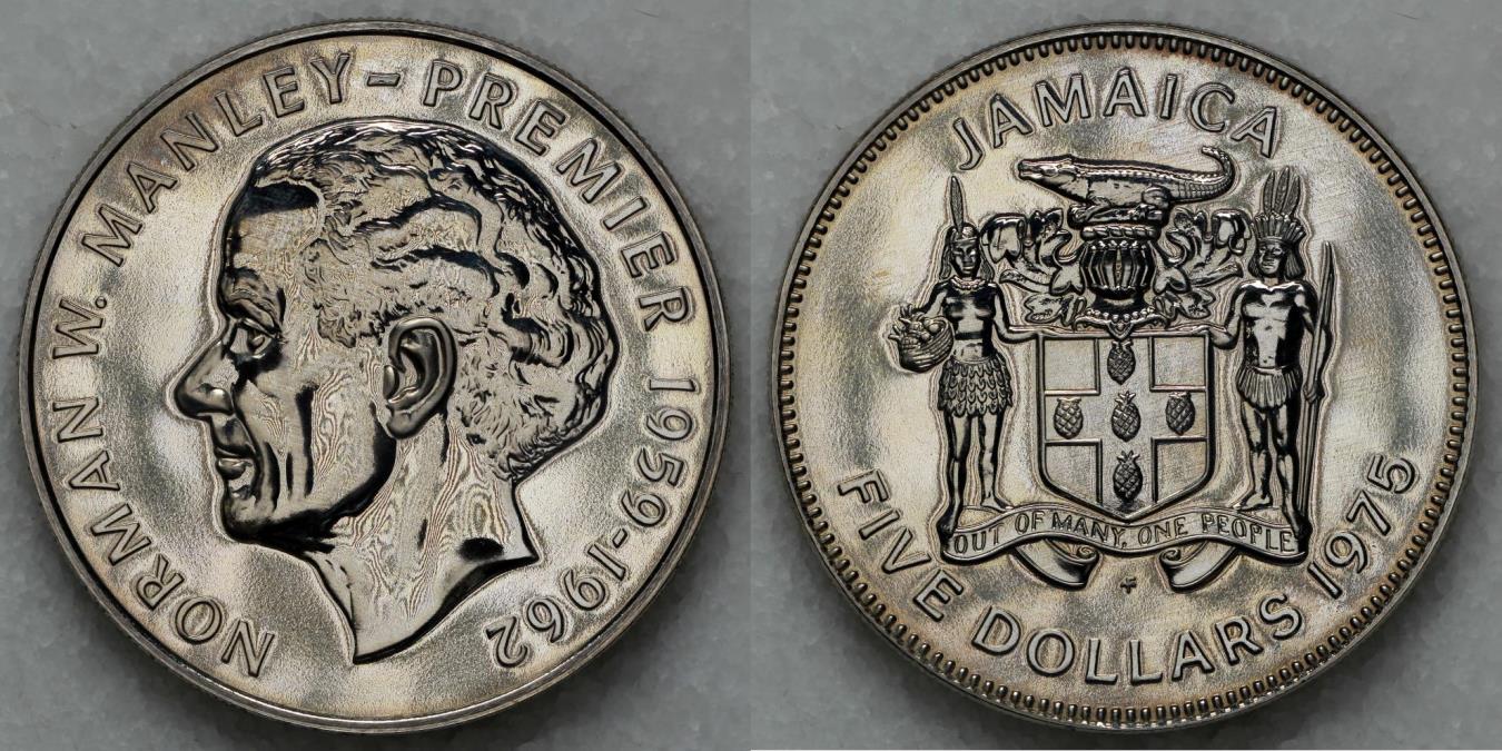 バルバドス 5ドル 銀貨 1973年 BARBADOS FIVE DOLLARS