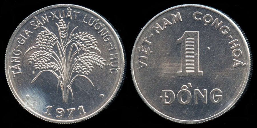 1971 Vietnam 1 Dong Fao Rice Bu