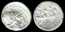 Ancient Coins - C. Plutius Denarius (121 BC)