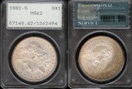 Us Coins - 1882s Morgan Dollar PCGS MS62