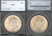 Us Coins - 1884o Morgan Dollar SEGS MS63