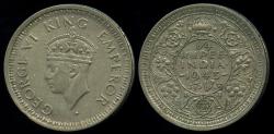World Coins - 1943 B India (British) 1/4 Rupee UNC