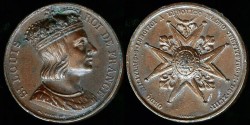 World Coins - 1693 France – Creation of the Order of St. Louis and Louis IX Portrait Medal 