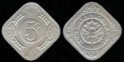 World Coins - 1948 Curacao 5 Cents AU