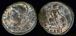 Ancient Coins - Constantine I Ae3 City Commemorative - Victory on Prow - Antioch Mint