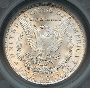 US Coins - 1889 Morgan Dollar SEGS MS62