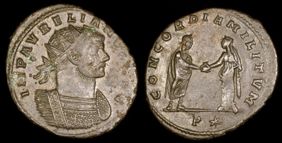 Ancient Coins - Aurelian Antoninianus - CONCORDIA MILITVM - Siscia Mint 