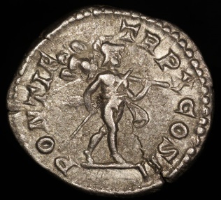 Ancient Coins - Caracalla Denarius - PONTIF TRP X COS II - Rome Mint 