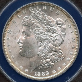 US Coins - 1889 Morgan Dollar ANACS MS64