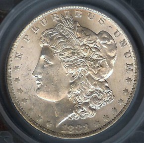 US Coins - 1883o Morgan Dollar - VAM 6 - SEGS MS63