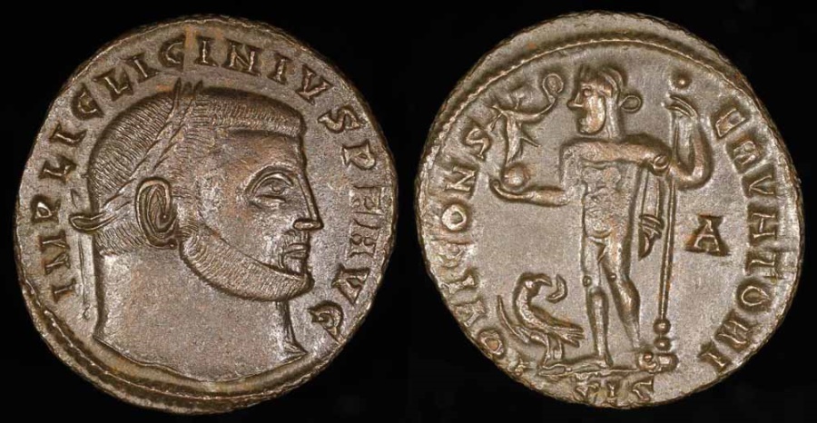 Ancient Coins - Licinius I Ae3 - IOVI CONSERVATORI - Siscia Mint
