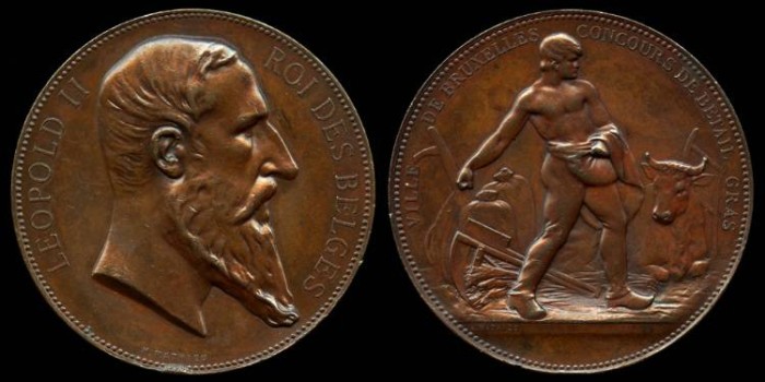 World Coins - 1879 Belgium - Brussels Livestock Competition 