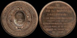 World Coins - 1887 Argentina – National Census Award Medal