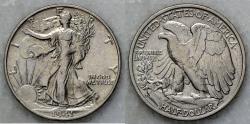 1917 S Walking Liberty Half Dollar (reverse mintmark) F | 50 Cents