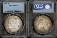 Us Coins - 1881s Morgan Dollar PCGS MS64