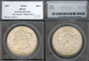 Us Coins - 1921 Morgan Dollar - VAM 1 - ("So-Called" Zerbe Dies) SEGS MS62 