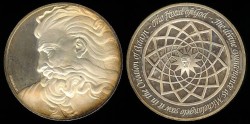 World Coins - 1975 Italy – The Head of God by Guerrino Mattia Monassi for the Franklin Mint - Proof Silver (Only 19,412 Pieces Were Struck)