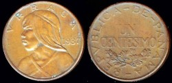 World Coins - 1937 Panama 1 Centesimo UNC