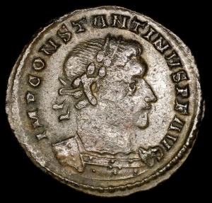 Ancient Coins - Constantine I Follis - SOLI INVIC-TO COMITI - London Mint