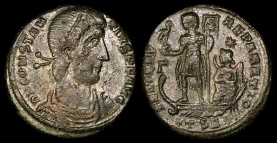 Ancient Coins - Constantius II Centenionalis - FEL TEMP REPARATIO - Thessalonica Mint