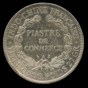 World Coins - 1900 A French Indo-China 1 Piastre AU