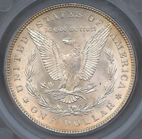 US Coins - 1886 Morgan Dollar SEGS MS62