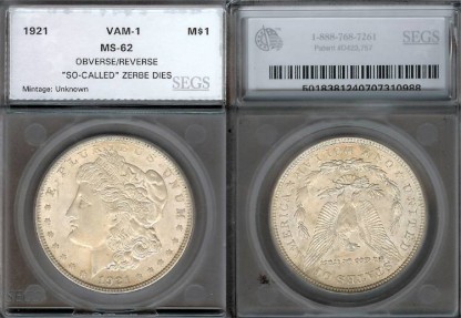 US Coins - 1921 Morgan Dollar - VAM 1 - (