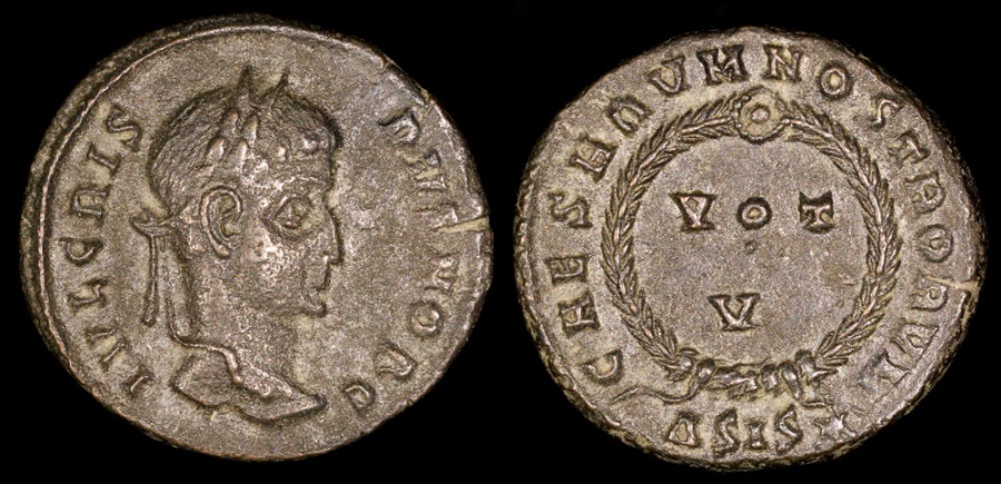 Ancient Coins - Crispus Ae3 - CAESARVM NOSTRORVM - Siscia Mint