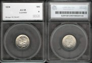 Us Coins - 1939 Mercury Dime SEGS AU58