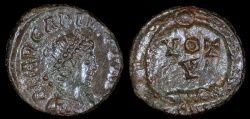 Ancient Coins - Arcadius Ae4 - VOT V - Antioch Mint