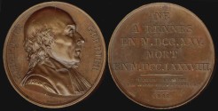 World Coins - 1819  France - 1819 France - Pierre Jean Baptiste Gerbier, French lawyer and orator by Etienne Jacques Dubois for the series Galerie Metallique des Grands Hommes Francais