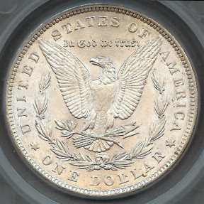 US Coins - 1889 Morgan Dollar SEGS MS62