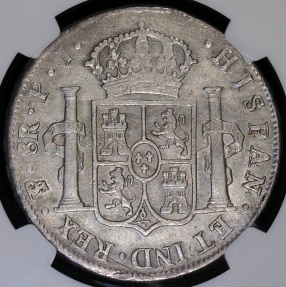 World Coins - 1816 PTS-PJ Bolivia 8 Reales - Ferdinand VII - NGC XF