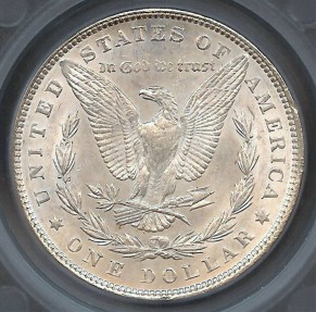 US Coins - 1890 Morgan Dollar SEGS MS62