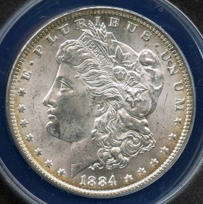 US Coins - 1884o Morgan Dollar ANACS MS63