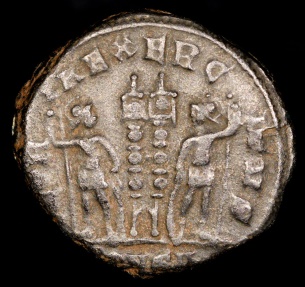 Ancient Coins - Constantine I Ae3 - GLORIA EXERCITVS - Constantinople Mint