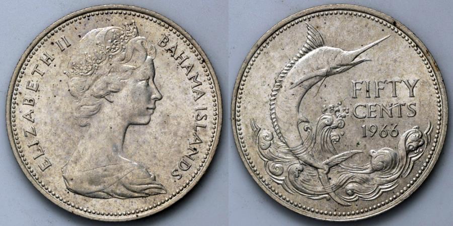 PROOF BAHAMAS DOLLAR800S 1966-70 Bahamas Dollar KM 8 Prices