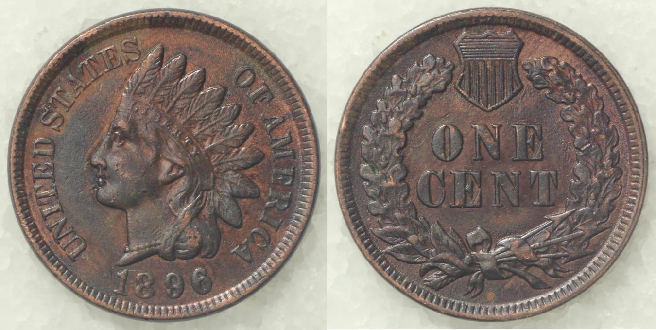 1896 Indian Head Cent - AU | Small Cents