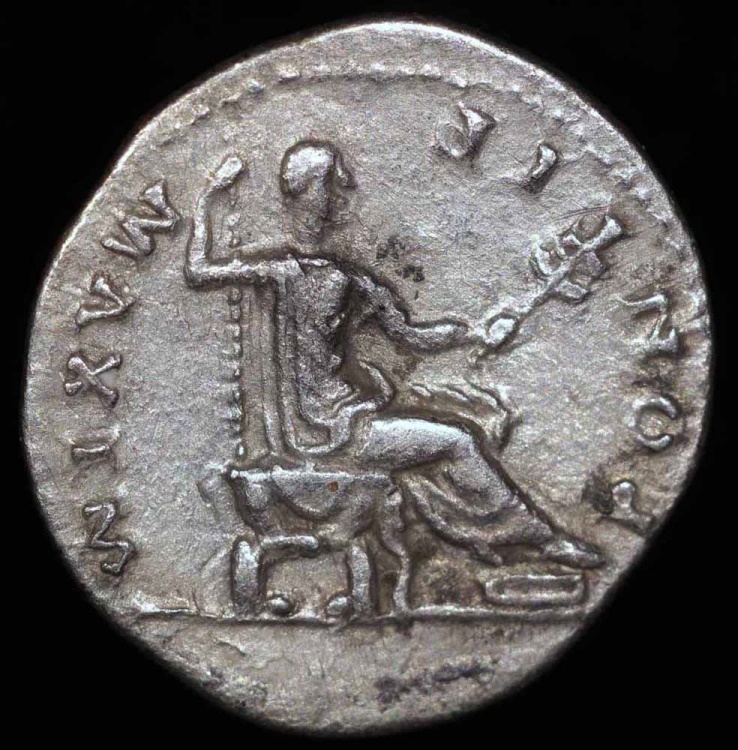Vespasian Denarius - PONTIF MAXIM - Rome Mint