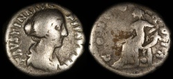 Ancient Coins - Faustina II Denarius - CONCORDIA - Rome Mint